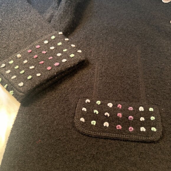 Carroll Reed Wool Jacket Women Felted Blazer Textured Pocket Cardigan Long Sleev - Picture 8 of 16